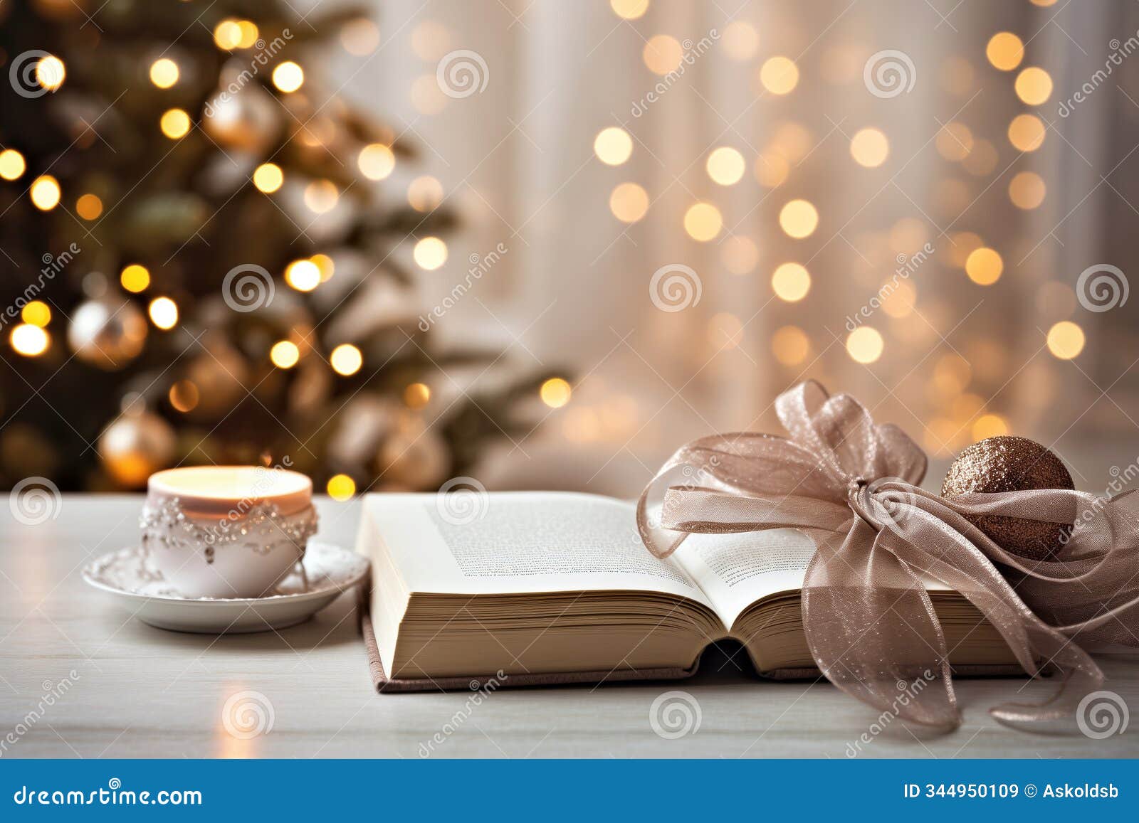 sparkling new yearâs resolution notebook with pen and festive decor